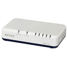 BUFFALO バッファロー Giga対応 スイッチングハブ 5ポート ホワイト LSW6-GT-5EP/WH