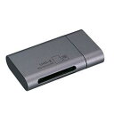 ナカバヤシ UHS-II対応 Type-C カードリーダー・ライター グレー CRW-C3SD91GY