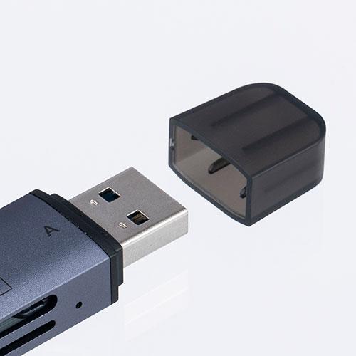 ナカバヤシ USB3.2Gen1 Type-C&Aアルミカードリーダーライター グレー CRW-DC3SD92GY