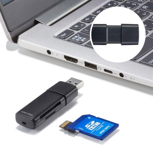 サンワサプライ USB 5Gbps カードリーダー ADR-5MSD1BK