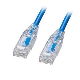 サンワサプライ カテゴリ6A LANケーブル スリム やわらか ツメ折れ防止コネクタ 2m ブルー KB-SL6AYS-02BL