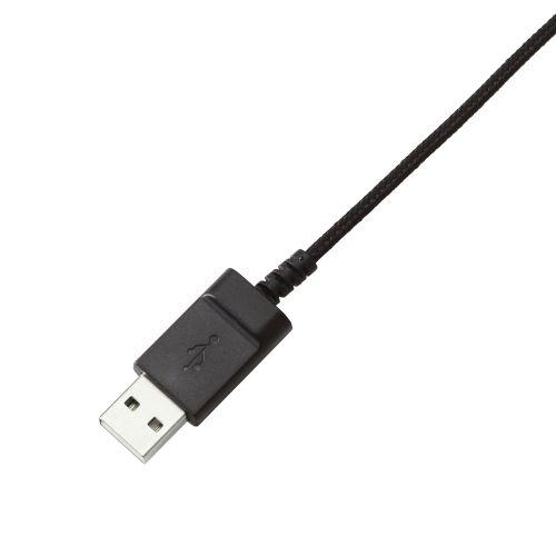 エレコム 両耳小型有線オーバーヘッドセット USB-Aプラグ ブラック HS-HP14SUBK