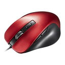 サンワサプライ 有線ブルーLEDマウス(5ボタン) レッド MA-YB518R(2)