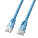サンワサプライ エンハンスドカテゴリ5より線クロスケーブル 1m ライトブルー KB-T5Y-01LBCN(2)