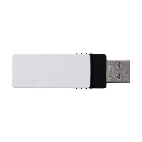 エレコム USBメモリー/USB3.1(Gen1)対応/ノック式/オートリターン機能付/32GB/ホワイト MF-PKU3032GWH | PC スマホ 機器 関連：アダプタ 延長 ケーブル タイプ 充電 メモリー usbメモリ ハブ コンセント 変換 充電器 容量 type