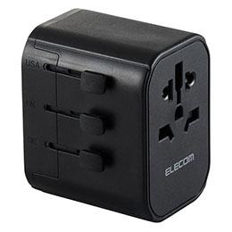 エレコム 海外用マルチ変換アダプタ AタイプBFタイプOタイプSEタイプ 出力15W USB-C×1 USB-A×2 ブラック T-HPAM-15A2CBK エレコム 海外用マルチ変換アダプタ AタイプBFタイプOタイプSEタイプ 出力15W USB-C×1 USB-A×2 ブラック T-HPAM-15A2CBK