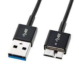 サンワサプライ USB3.0マイクロケーブル(A-MicroB) 0.3m 超ごく細 KU30-AMCSS03K サンワサプライ USB3.0マイクロケーブル(A-MicroB) 0.3m 超ごく細 KU30-AMCSS03K