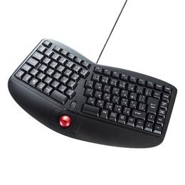 サンワサプライ エルゴノミクスキーボード トラックボール付き ブラック SKB-ERG5BK サンワサプライ エルゴノミクスキーボード トラックボール付き ブラック SKB-ERG5BK