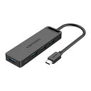 VENTION Type-C to 4-Port USB 3.0 ハブ セルフパワー / バスパワー対応 0.15M ABS Type ブラック TG-8221