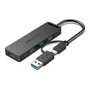VENTION 4-Port USB 3.0 ハブ セルフパワー / バスパワー対応 Type C&USB3.0 2-in-1 0.15M ABS Type ブラック CH-8467