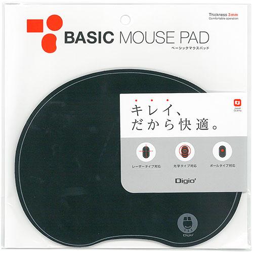 ナカバヤシ 豆型マウスパッドブラック MUP-918BK
