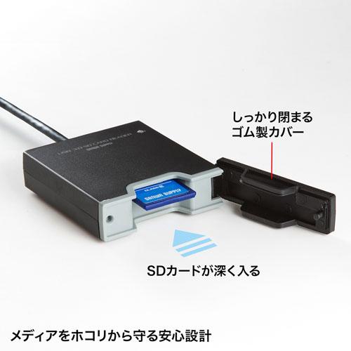 【5個セット】 サンワサプライ USB3.2 Gen1 SDカードリーダー ADR-3SDUBKNX5