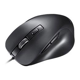 【3個セット】 サンワサプライ 有線ブルーLEDマウス(5ボタン) ブラック MA-YB518BKX3