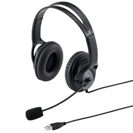 サンワサプライ USBヘッドセット MM-HSUSB17BK サンワサプライ USBヘッドセット MM-HSUSB17BK