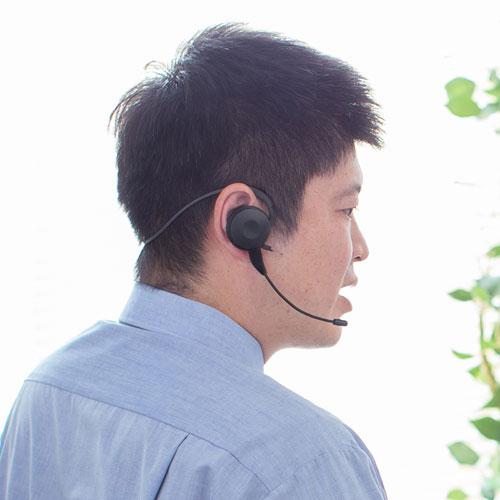 サンワサプライ Bluetoothヘッドセット(両耳・外付けマイク付き) MM-BTSH63BK