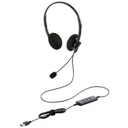 エレコム 小型両耳ノイズリダクションヘッドセット HS-HP103UNCBK