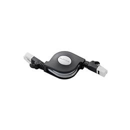 【5個セット】エレコム LANケーブル/CAT6/爪折れ防止/巻取/1.5m/ブラック LD-MCTGT/BKX5 【5個セット】エレコム LANケーブル/CAT6/爪折れ防止/巻取/1.5m/ブラック LD-MCTGT/BKX5