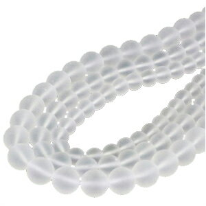 【 1粒 】 フロスト水晶 8mm