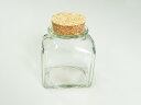 ガラス瓶 平角ミニ コルク栓付