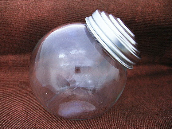 ガラス瓶 何を入れよう？　ネコびん　ネジリキャップ大付