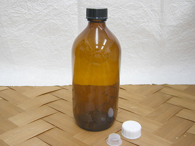 遮光瓶 B3アンバー500ml キャップ付