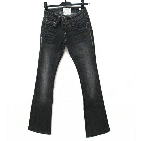 TAVERNITI SO JEANS ローライズ ブーツカットジーンズ デニムパンツ ブラック W602054 23 レディース【中古】【美品】【あす楽】