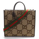 GUCCI グッチ ジャンボGGトートバッグ 2Wayショルダーバッグ キャメル＆エボニー 678839 UKMDG 2570 メンズ【中古】【美品】【あす楽】