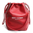 SAINT LAURENT PARIS サンローランパリ テディ ポーチ 2Wayショルダーバッグ レッド 538447 レディース【中古】【美品】【あす楽】