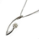 Pt900/850プラチナ ネックレス ダイヤモンド0.32ct 4.4g 40cm レディース