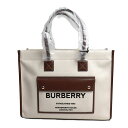 BURBERRY バーバリー ミディアム フレヤトート トートバッグ ナチュラル／タン 8044129 A1395 レディース【中古】【極美品】【あす楽】