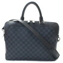 LOUIS VUITTON ルイ・ヴィトン オリバー ブリーフケース ダミエ コバルト ブラック ネイビー N51199 メンズ【中古】【あす楽】