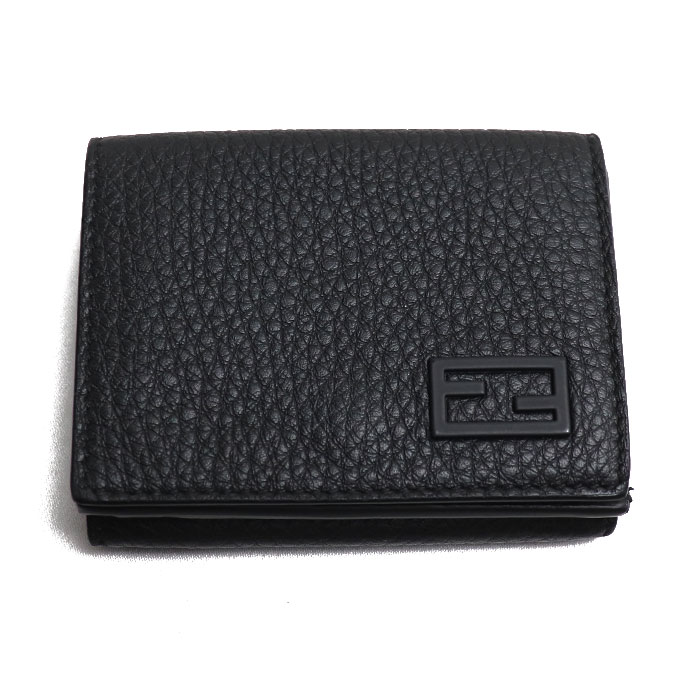 FENDI フェンディ FFロゴ 三つ折り財布 ブラック 7M0280 AG0L レディース【中古】【美品】【あす楽】