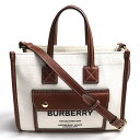 BURBERRY バーバリー ミニフレヤトート 2Wayショルダーバッグ ブラウン ナチュラル/タン 8044143 レディース【中古】【あす楽】