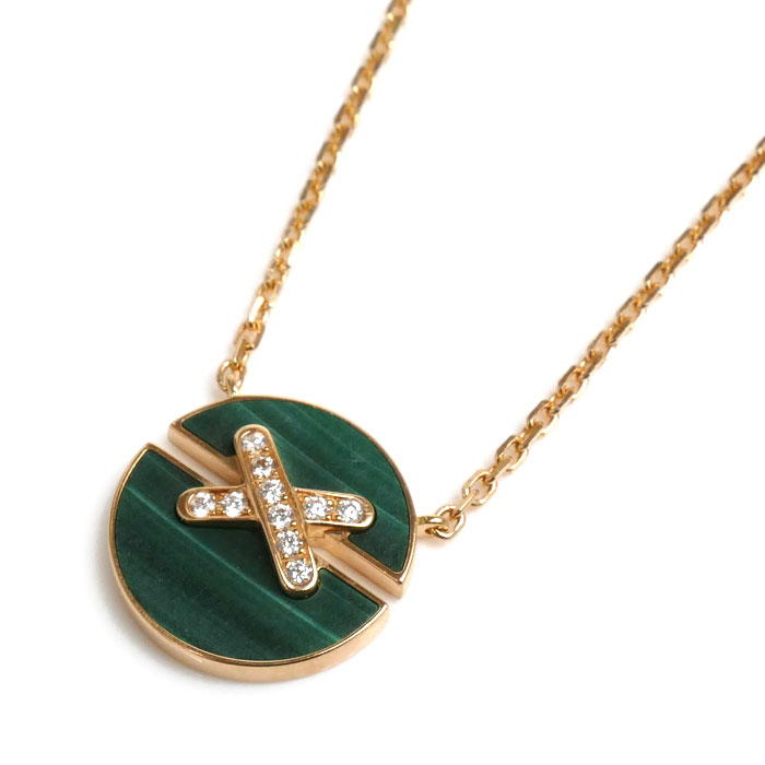 Chaumet ショーメ K18PG ピンクゴールド ジュ ドゥ リアン ハーモニー マラカイト ネックレス 084427 ダイヤモンド マラカイト 4.9g 38-40-42cm レディース【中古】【あす楽】のサムネイル