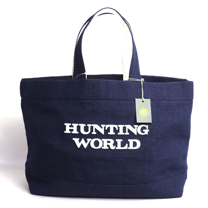 トートバッグ HUNTING WORLD ハンティングワールド アット イーズ マリーナ トートバッグ ネイビー 6105402078/7460 MRN レディース【未使用】【買取品】【あす楽】