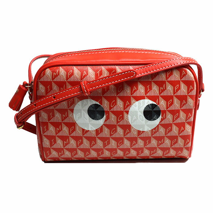 楽天古恵良質店Anya Hindmarch アニヤ・ハインドマーチ I am a Plastic Bag Cross Body Eyes ショルダーバッグ オレンジ系 5050925 レディース【中古】【美品】【あす楽】