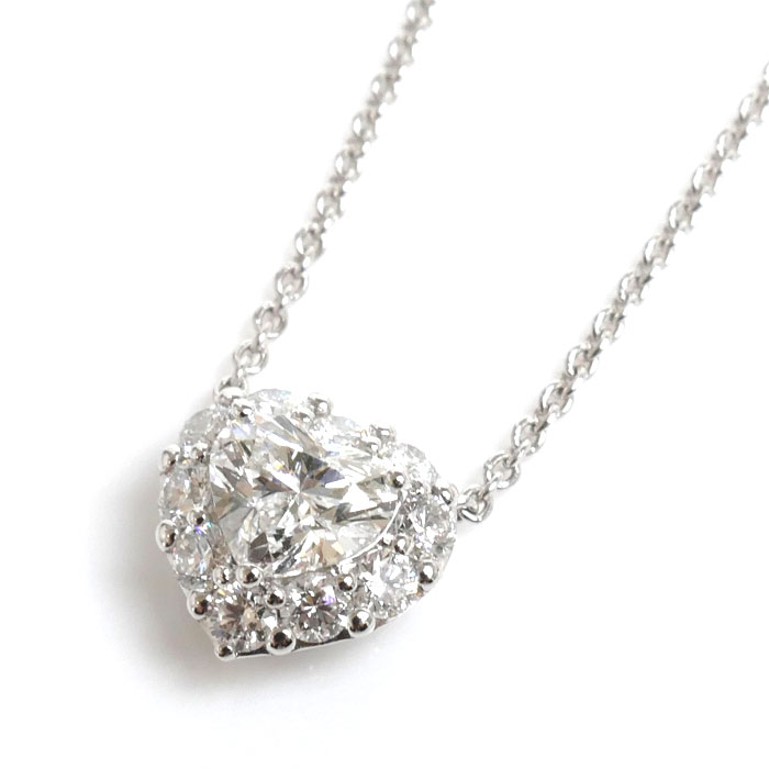 GRAFF グラフ K18WG ホワイトゴールド アイコンハート ダイヤ ネックレス ダイヤモンド0.50ct 3.6g ～46cm レディース【中古】【美品】【あす楽】のサムネイル