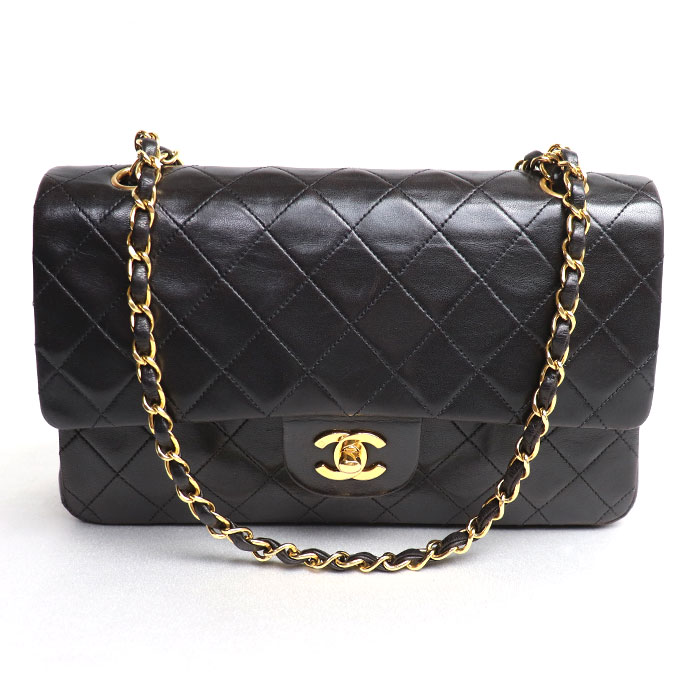 CHANEL シャネル マトラッセ Wフラップ チェーンショルダー ショルダーバッグ ブラック A01113 レディース【中古】【あす楽】のサムネイル