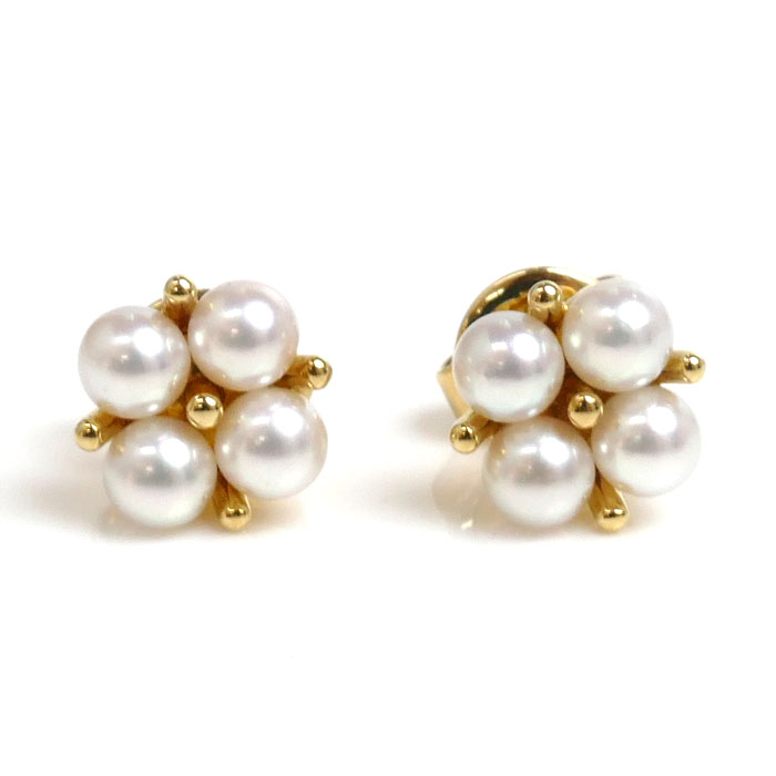 MIKIMOTO ミキモト K18YG イエローゴールド パール ピアス PE-1775PK パール約3.0mm 2.5g レディース【中古】【美品】【あす楽】