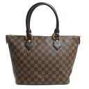 LOUIS VUITTON ルイ・ヴィトン サレヤPM トートバッグ ダミエ ブラウン N51183 レディース【中古】【あす楽】