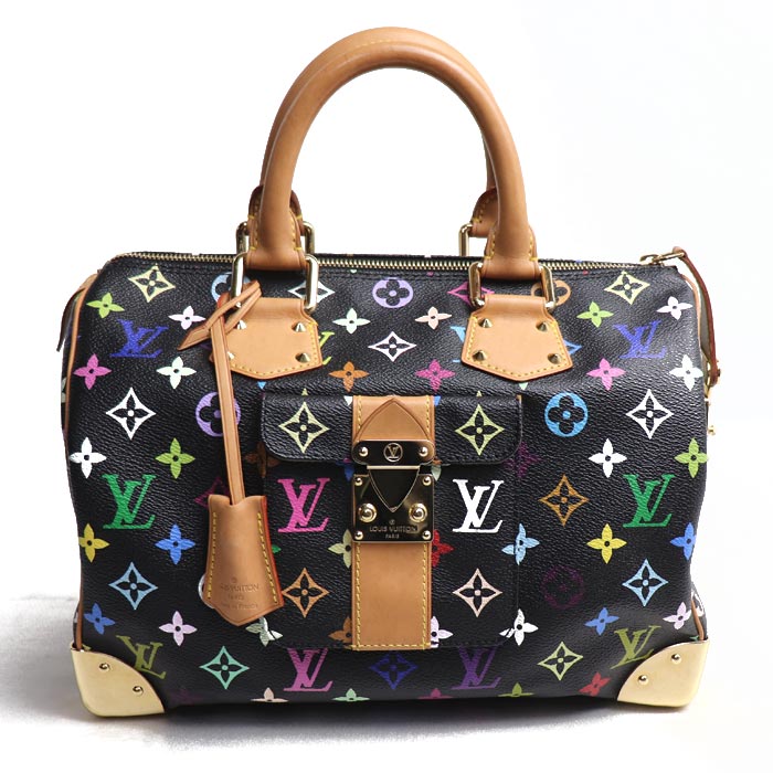 LOUIS VUITTON ルイ・ヴィトン スピーディ30 ボストンバッグ モノグラムマルチカラー ノワール M92642 SP0014 レディース【中古】【あす楽】