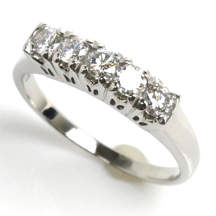 MIKIMOTO ミキモト Pt900プラチナ リング・指輪 ダイヤモンド0.41ct 10.5号 4.0g レディース【中古】【美品】