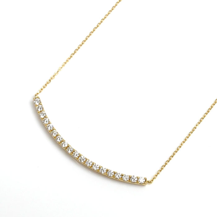 Vendome Aoyama ヴァンドーム青山 K18YG イエローゴールド ダイヤモンド リュール ネックレス AGVN628345DI ダイヤモンド0.38ct 2.6g ～45cm レディース【中古】【美品】のサムネイル