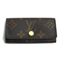 LOUIS VUITTON ルイ・ヴィトン ミュルティクレ4 キーケース モノグラム ブラウン M69517 ICチップ メンズ レディース ユニセックス【中古...