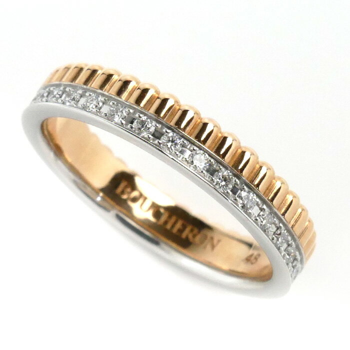 Boucheron ブシュロン K18PG ピンクゴールド K18WG ホワイトゴールド キャトル ラディアント リング・指輪 JAL0024848 ダイヤモンド 8号 48 3.0g レディース【中古】【美品】のサムネイル