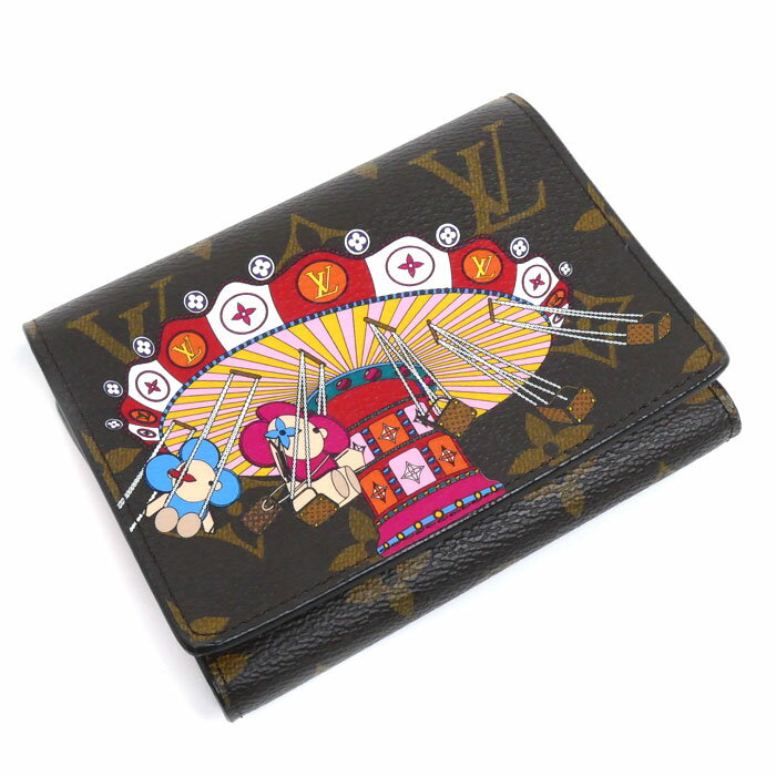 LOUIS VUITTON ルイ・ヴィトン ポルトフォイユ ヴィクトリーヌ 三つ折り財布 モノグラム ブラウン マルチカラー M69754 ユニセックス【中古】【美品】