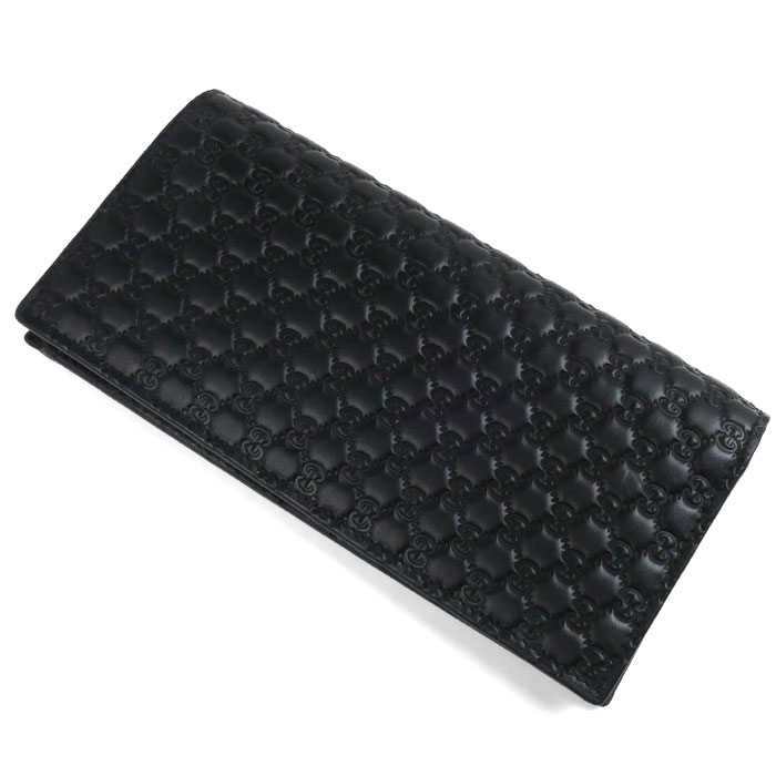 GUCCI グッチ マイクログッチシマ 長財布 ブラック 544479 アウトレット メンズ【中古】【美品】