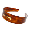 CELINE セリーヌ アセテート&ブラスニッケルフリー CELINE ロゴ ヘッドバンド カチューシャ ヘアアクセサリー 46Y376CEA.19LG レディ...