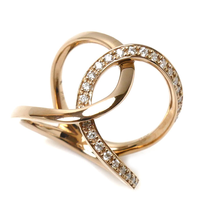 Vendome Aoyama ヴァンドーム青山 K18PG ピンクゴールド フープ マジック リング・指輪 AIAR2024__DI ダイヤモンド0.23ct 13号 6.3g レディース【中古】【美品】のサムネイル