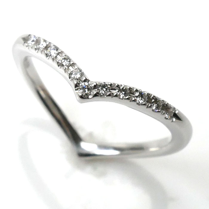 STAR JEWELRY スタージュエリー K18WG ホワイトゴールド ピンキーリング リング・指輪 2ZR1438 ダイヤモンド0.04ct 2号 1.3g レディース【中古】【美品】のサムネイル